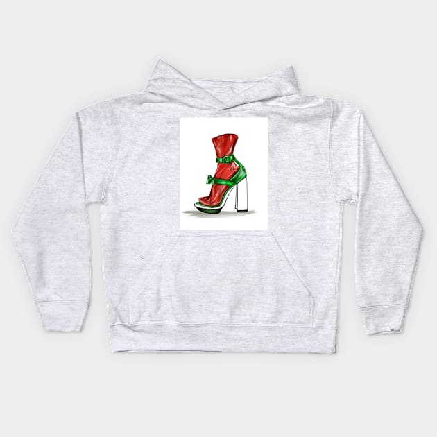 Christmas Shoes Kids Hoodie by Svetlana Pelin